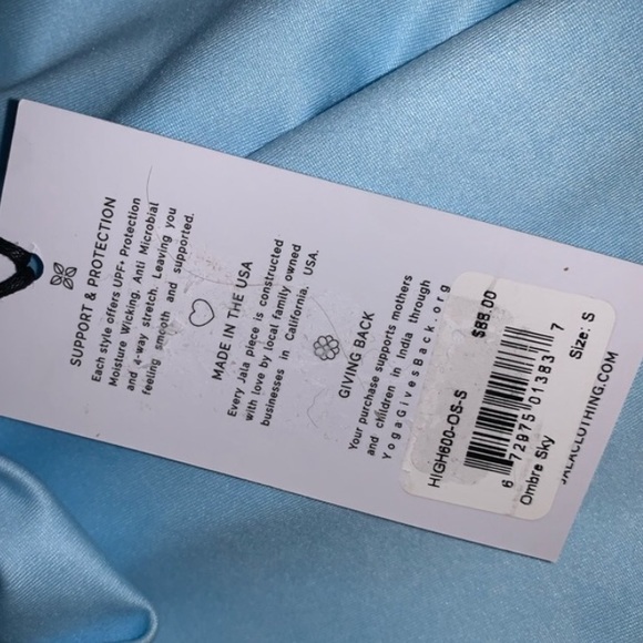 Jala NWT Ombre Sky High Waist Leggings • Cotton Candy Pink Blue Tie Dye - Picture 14 of 14